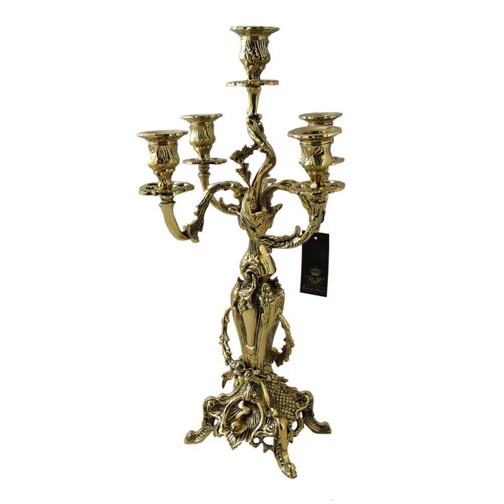 Bello De Bronze Канделябр Голфино 5-ти рожковый, золото