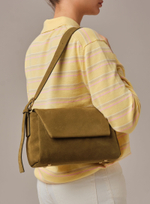 Замшевая сумка Nova DBR 31391 белый мох