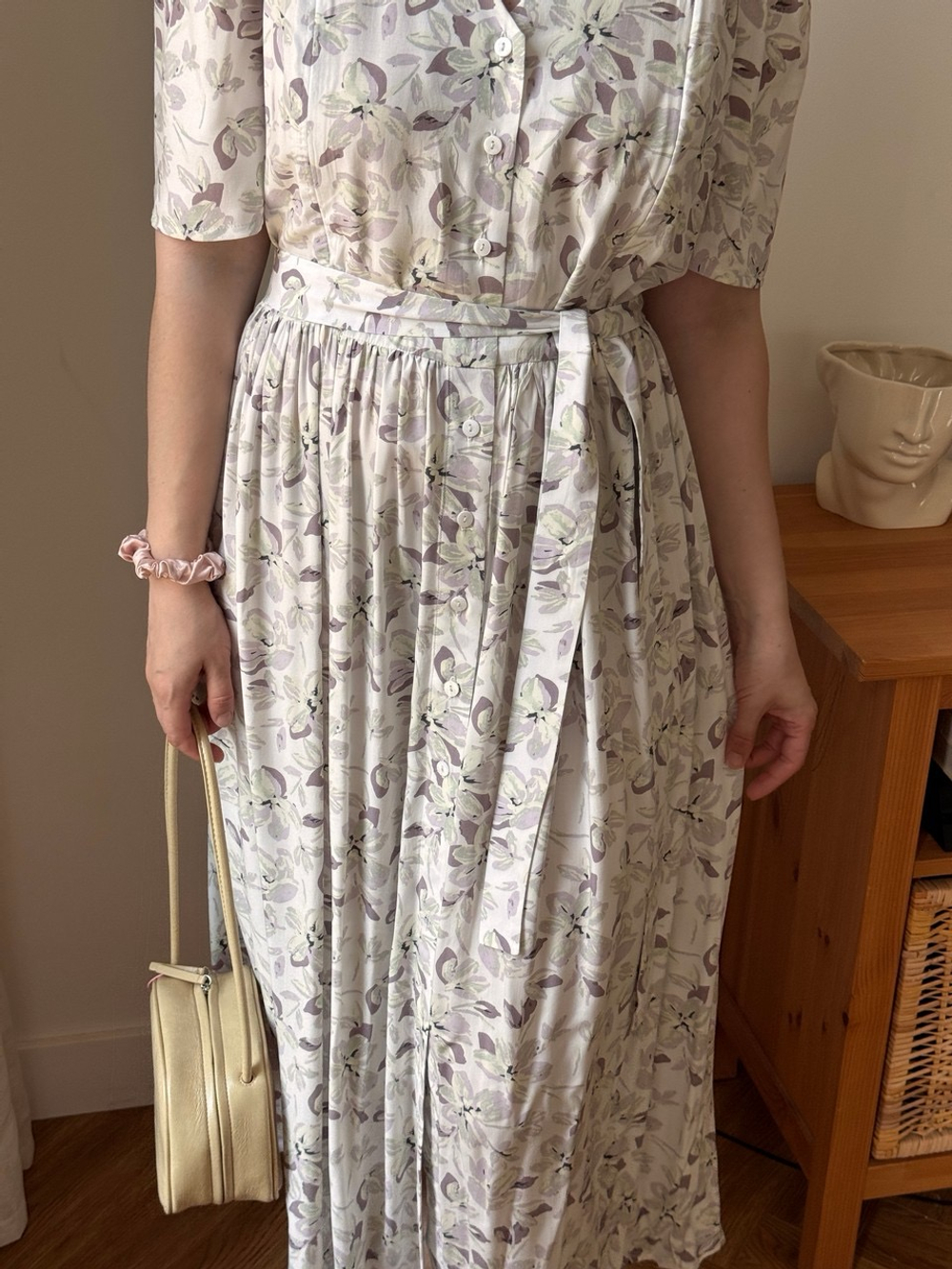 Платье Шарлотта для беременных и кормящих, Айвори с акварельными цветами