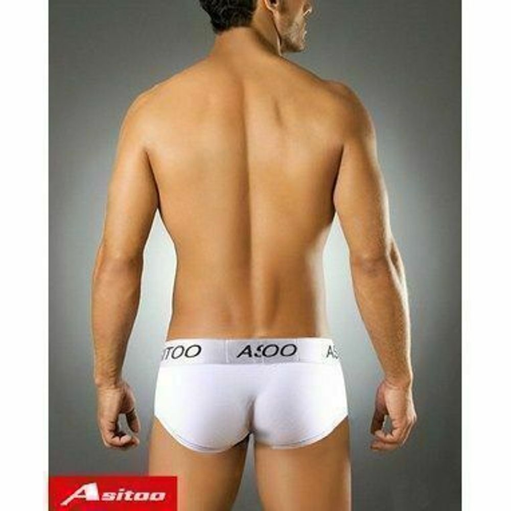 Мужские трусы брифы белые Asitoo Cotton White Brief AST0002