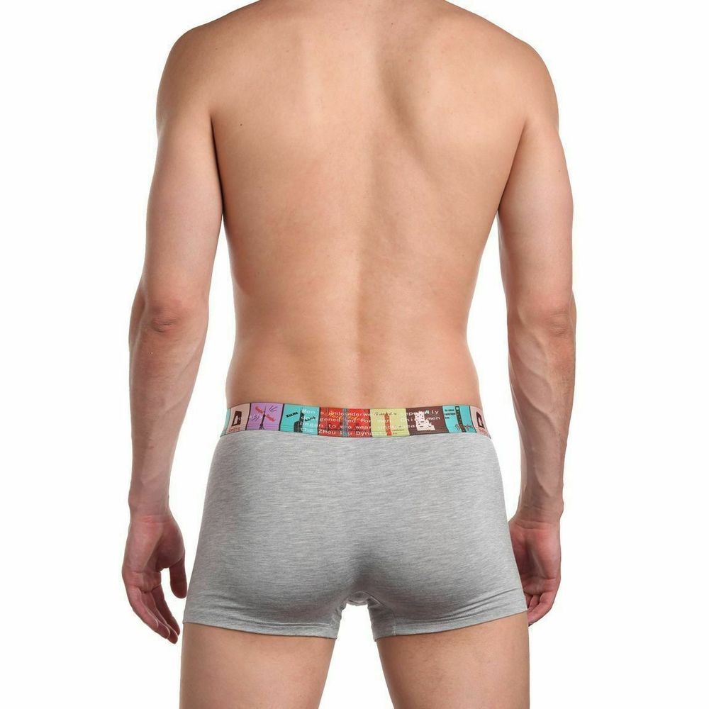 Мужские трусы боксеры серые с цветной резинкой Tuosite TS8023-1
