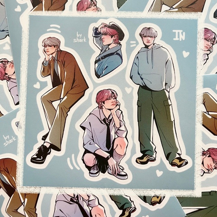 Стикерпак / shark / STRAY KIDS / Чонин