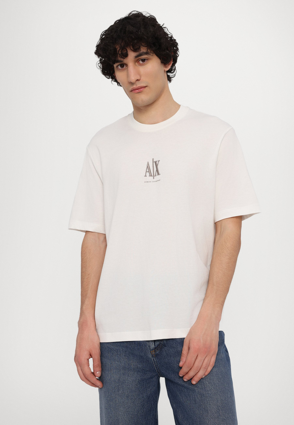 Armani Exchange Базовая футболка - Белый