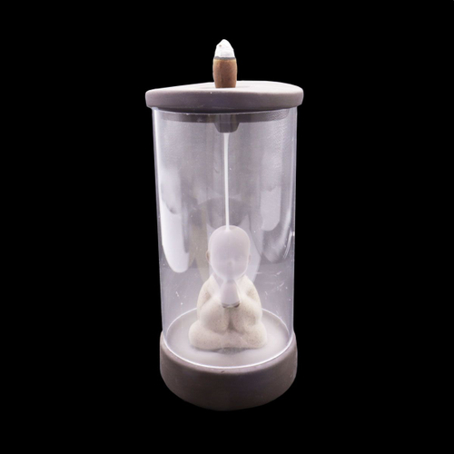 Лодставка под благовония Монах в колбе терракот