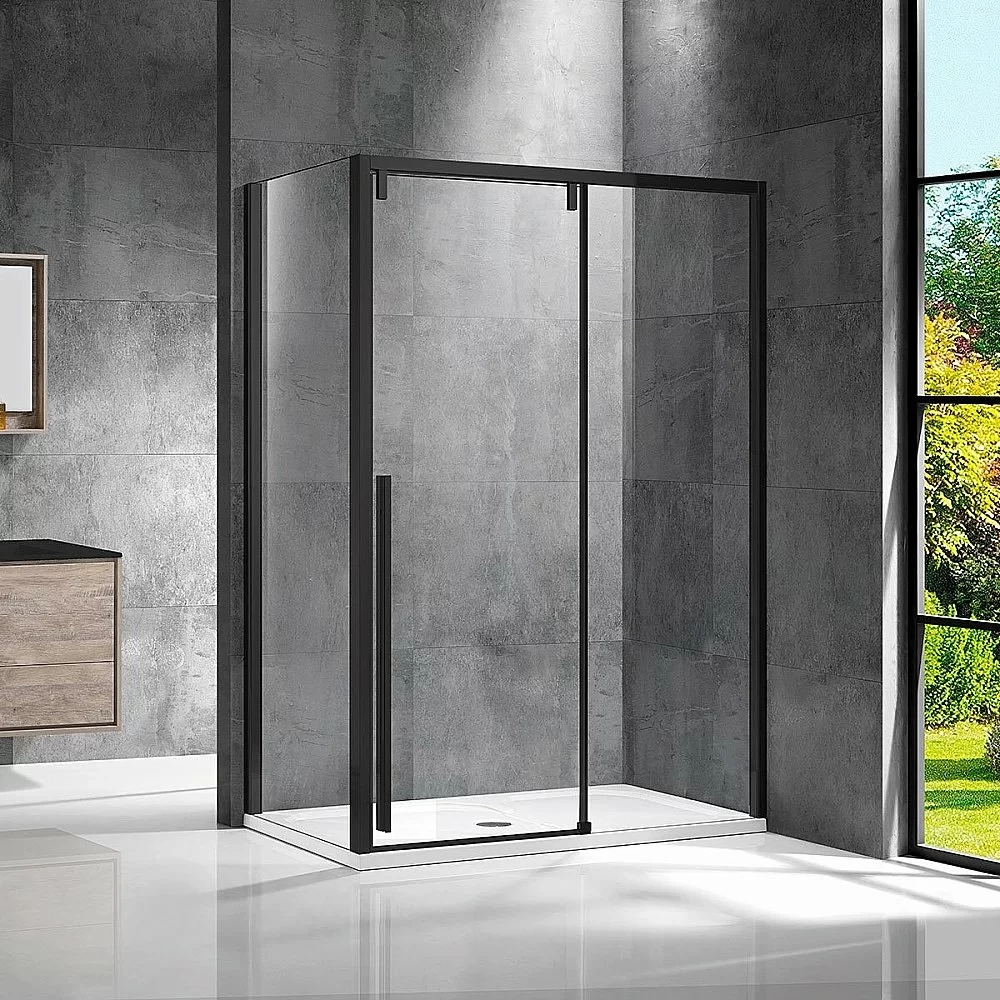 Душевой уголок Vincea Lugano VSR-1L1012CLB-1 120x100 стекло прозрачное/профиль черный