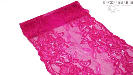 Эластичное кружево, ОПТ, 22 см, тропическая роза, (Арт: EK-2514), м