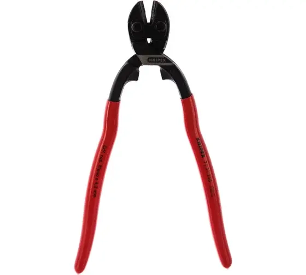 KNIPEX CoBolt XL болторез, с выемкой, L-250 мм, рез: ср. d 5.6 мм, тв. d 4 мм, роял. струна d 3.8 мм, шт