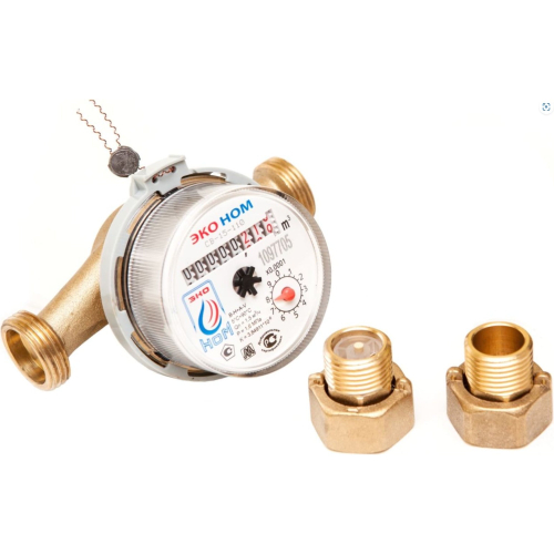 Счетчик воды универсальный ЭКО НОМ-15-110+КМЧ с обратным клапаном