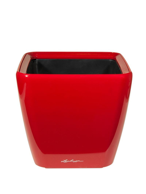 Кашпо (пластик) Lechuza Quadro LS Complete (scarlet red high gloss), 43x43xH40см