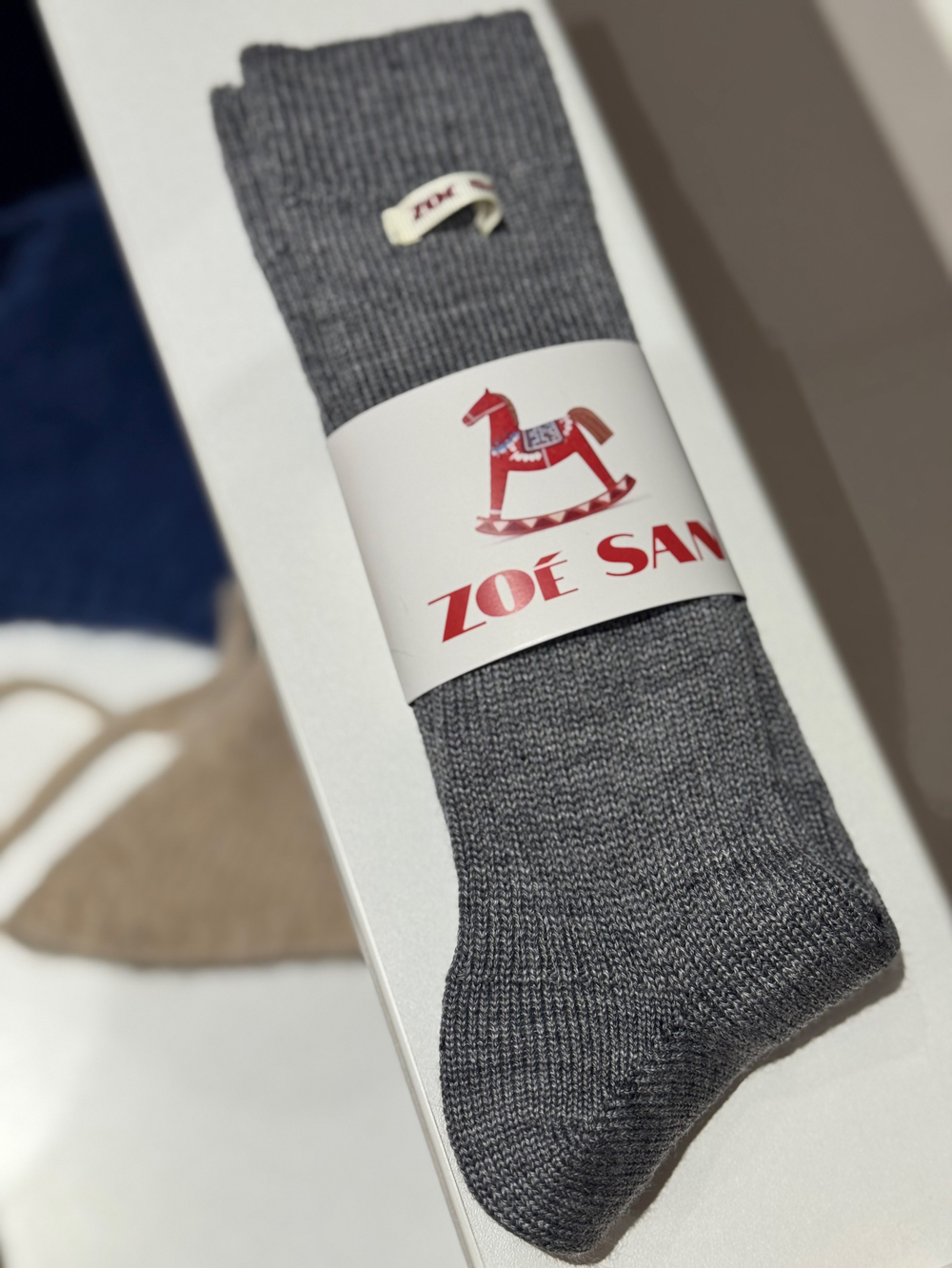 Шерстяные носки графитового цвета