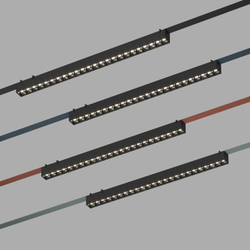 DK5573-BK Cветильник для трека-ремня Belty, серия Grill, со светодиодом, L642*W40*H45мм, 48V DC, 24W, RA90, 24°, 3000K, IP20, черный, алюминий