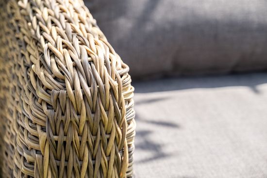 "Кальяри" диван из искусственного ротанга (гиацинт) трехместный, цвет соломенный