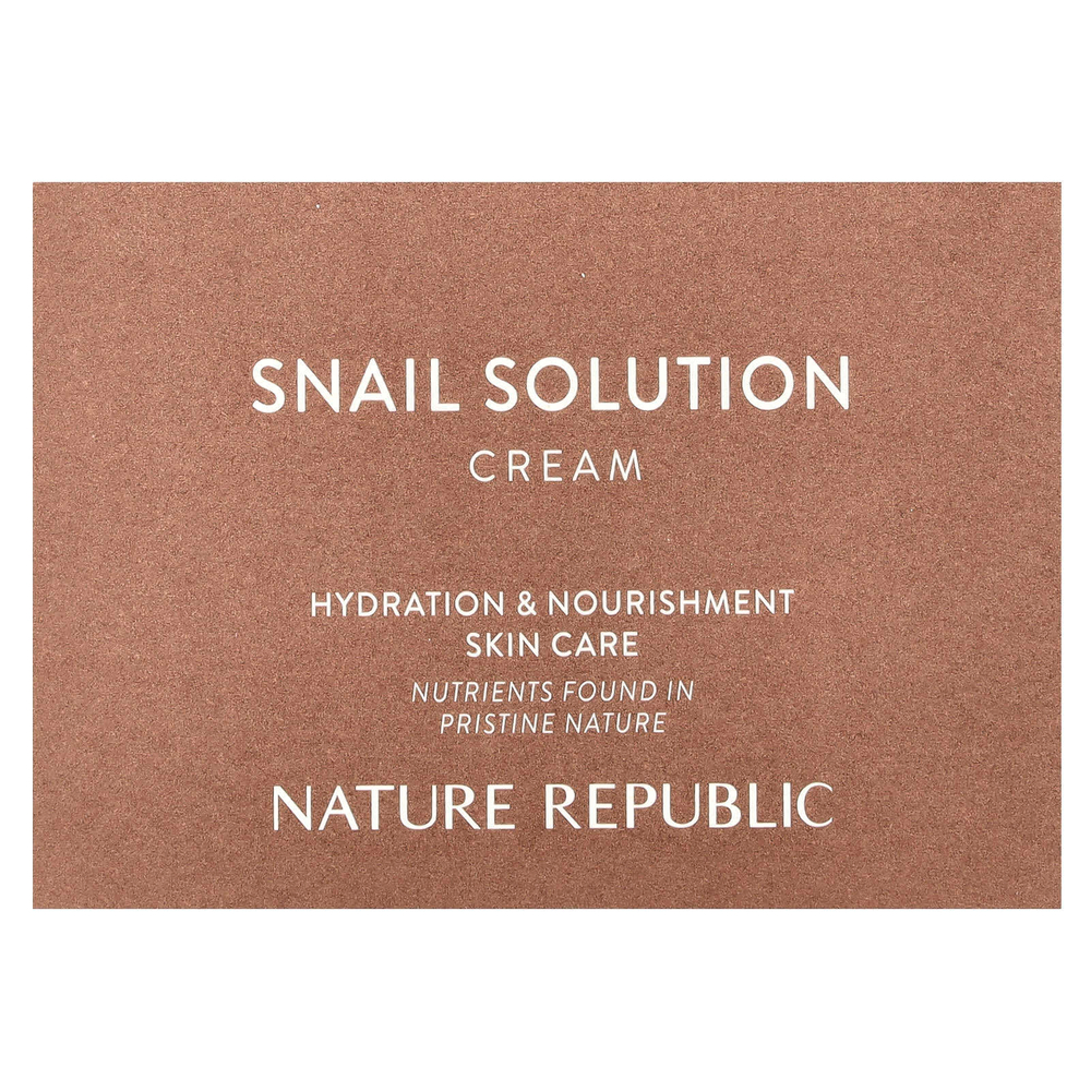 Nature Republic, Snail Solution, крем с экстрактом улитки, 52 мл (1,75 жидк. унции)