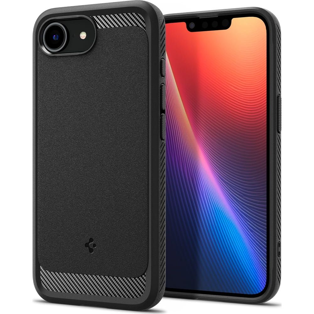Чехол Spigen Rugged Armor Mag для Magsafe для iPhone 16e - MATTE BLACK