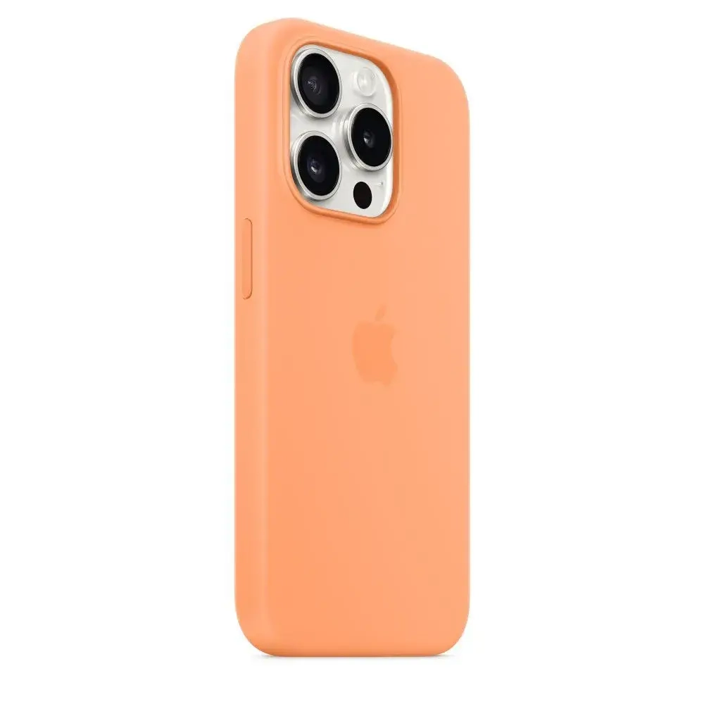 Чехол-накладка Silicone Case with MagSafe для iPhone 15 Pro силиконовый (оранжевый)