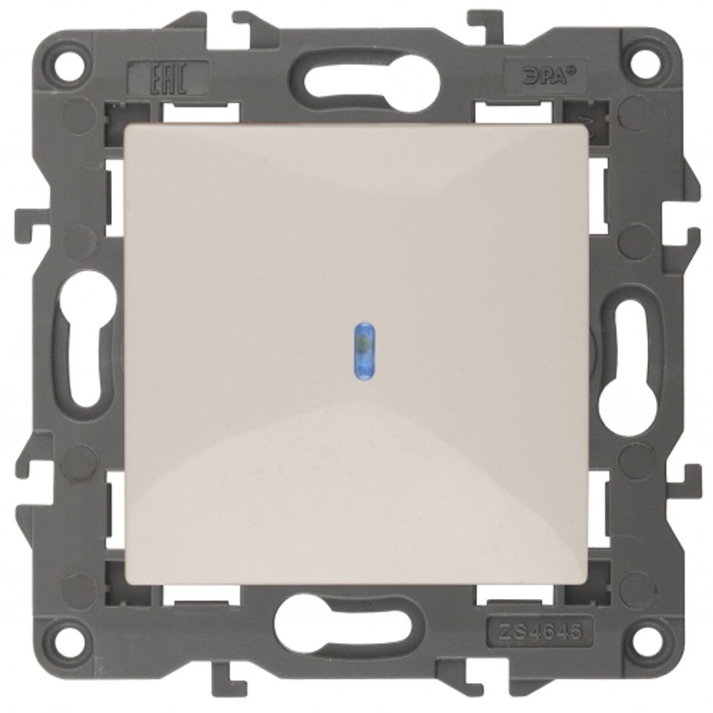 14-1102-02 ЭРА Выключатель с подсветкой, 10АХ-250В, IP20, Эра Elegance, сл.кость