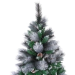 Ёлка «Богемия» 210 см, ПВХ+Леска, шишки, белое напыление (960 веток)