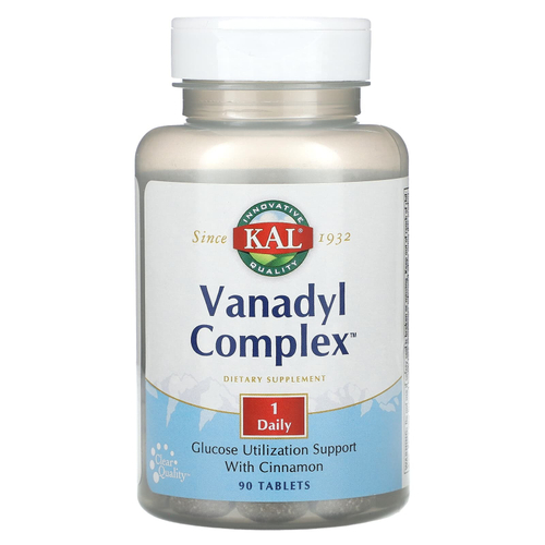 KAL, Vanadyl Complex, комплекс с ванадилом, 90 таблеток