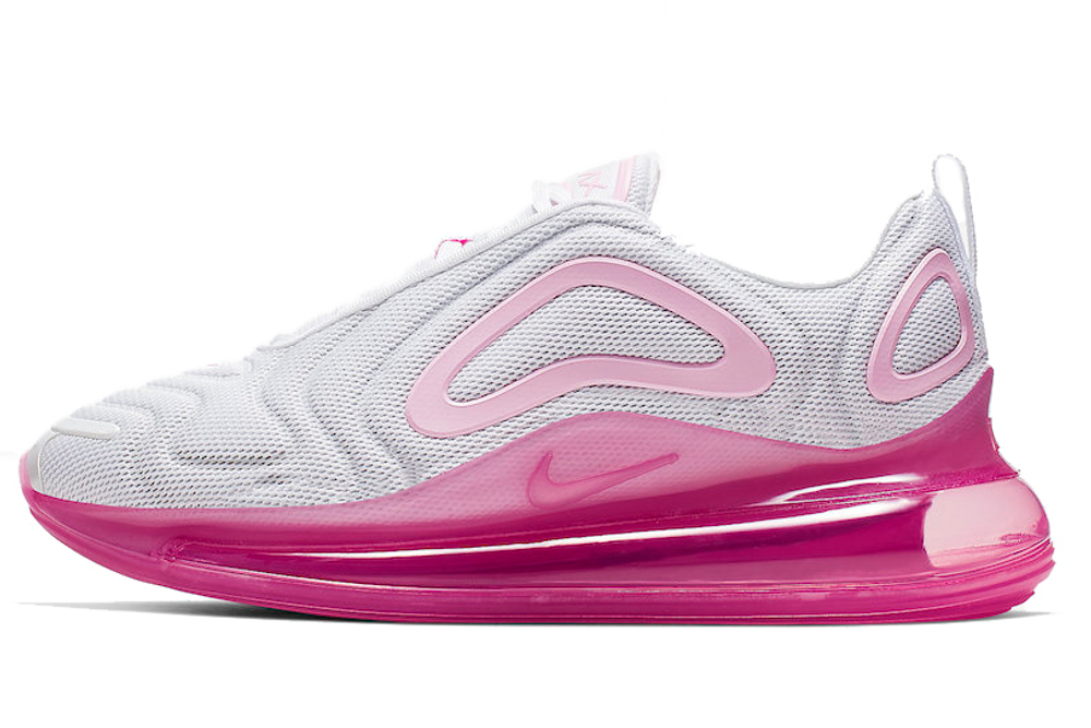 Кроссовки Nike Air Max 720 White Pink Rise Laser Fuchsia (Женская размерная сетка)