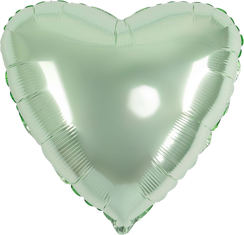 Шар (19''/48 см) Сердце, Шалфей, Бохо, 1 шт.