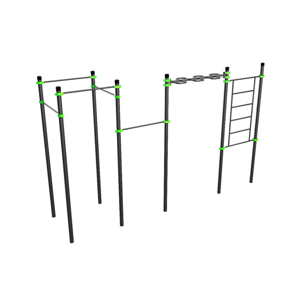 W245 Воркаут (шведская стенка, рукоход-змеевик, 5 перекладин) ZAVODSPORTA