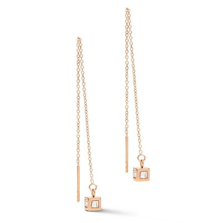 Серьги Coeur de Lion Rose Gold Crystal 5056/20-1822 цвет золотой, серебряный