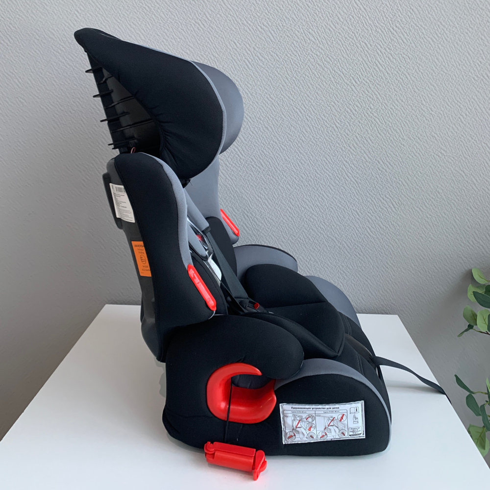 Детское автомоб. кресло "КОСМО" груп. 1-2-3(серый люкс) 9-36 кг.