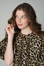 Платье с жабо и рукавами фонариками "Тот самый Лео - звезда карнавала"