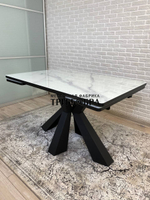 Кухонный раздвижной стол "Спайдер", итальянский мрамор