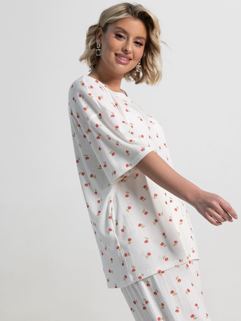 Костюм домашний с брюками Мона (белый) К15209-1М LT Collection