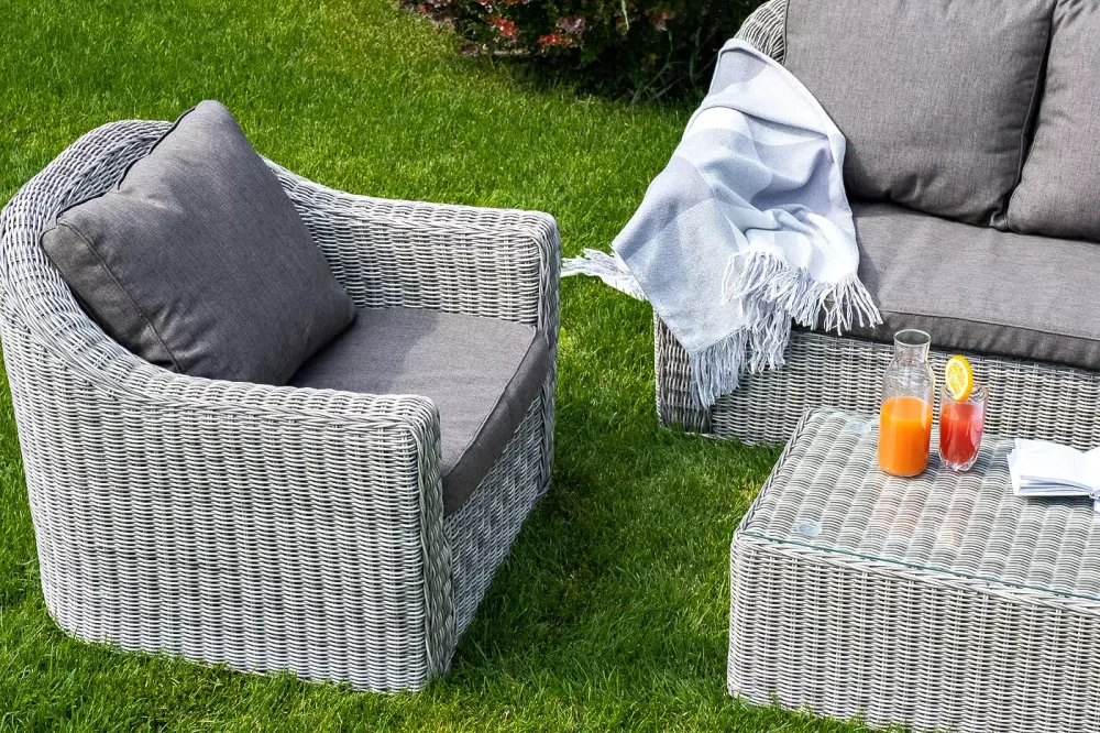 "Фабриция" кресло из искусственного ротанга, цвет серый