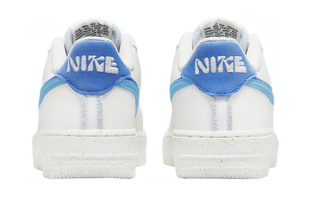 Nike Air Force 1'82 leather casual recyclable material wear-resistant lightweight low-top sneakers GS white blue