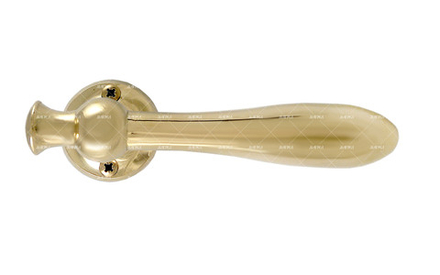 Ручка латунь дверная Лагрима на розетке