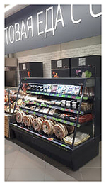 Горка холодильная ENTECO MASTER НЕМИГА П CUBE1 Н 187 ВС-0,79-3,74-1-5Х (встроенный агрегат)