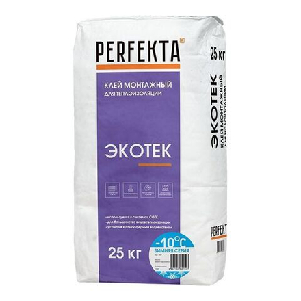 Perfekta Экотек Зимняя серия, 25 кг - Клей монтажный для теплоизоляции