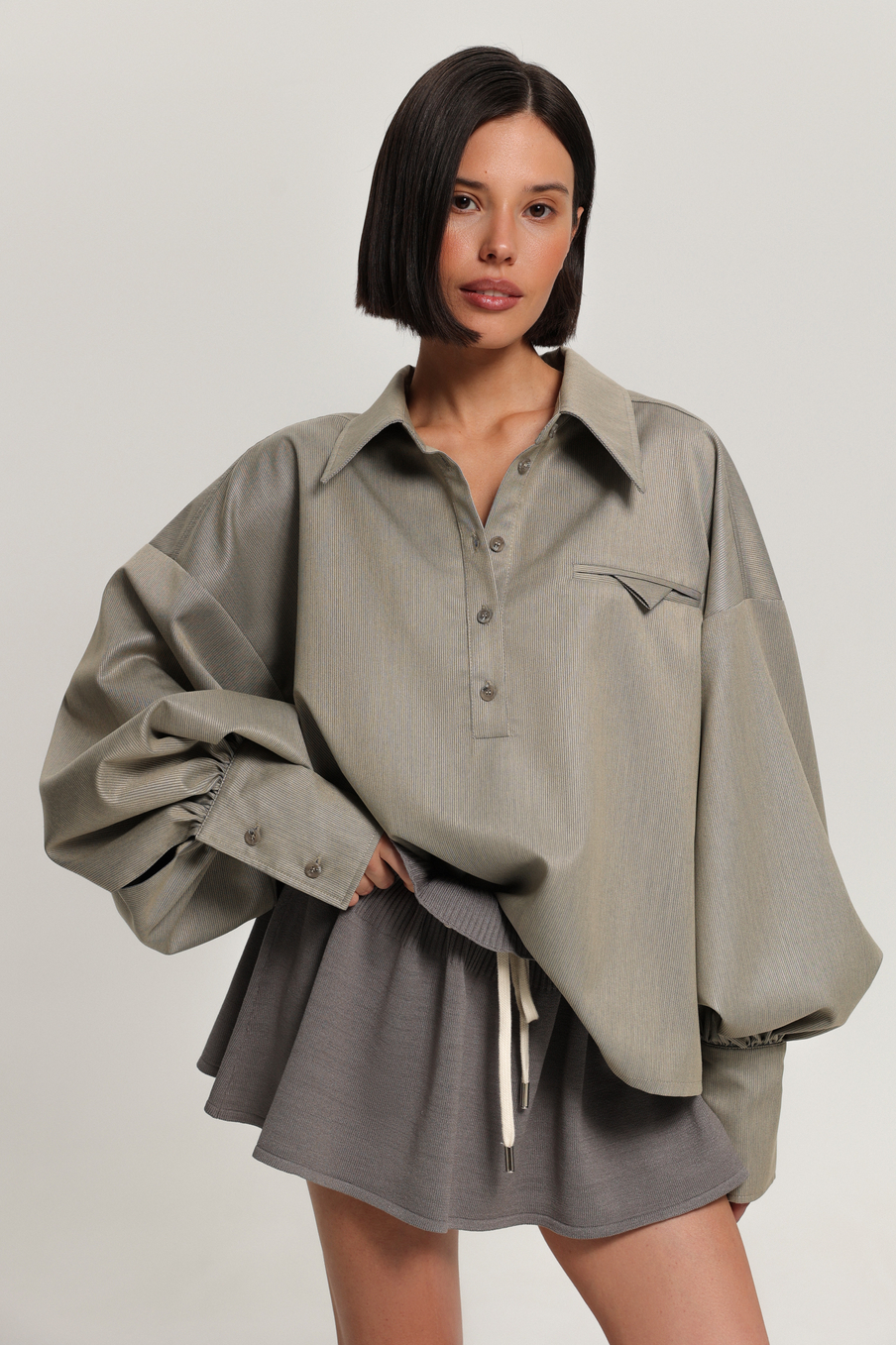 Юбка мини вязаная