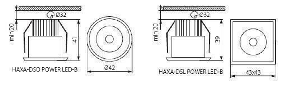 Светильник точечный светодиодный KANLUX HAXA-DSO POWER LED-B