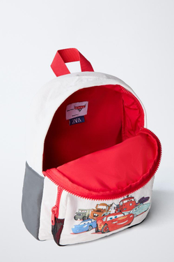 ZARA РЮКЗАК CARS LIGHTNING MCQUEEN © DISNEY, БЕЛЫЙ