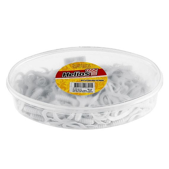 Твистер несъедоб. Helios Credo Four tail 3,35&quot;/8,5 см Phosphorus 100шт. (HS-20-041-N)