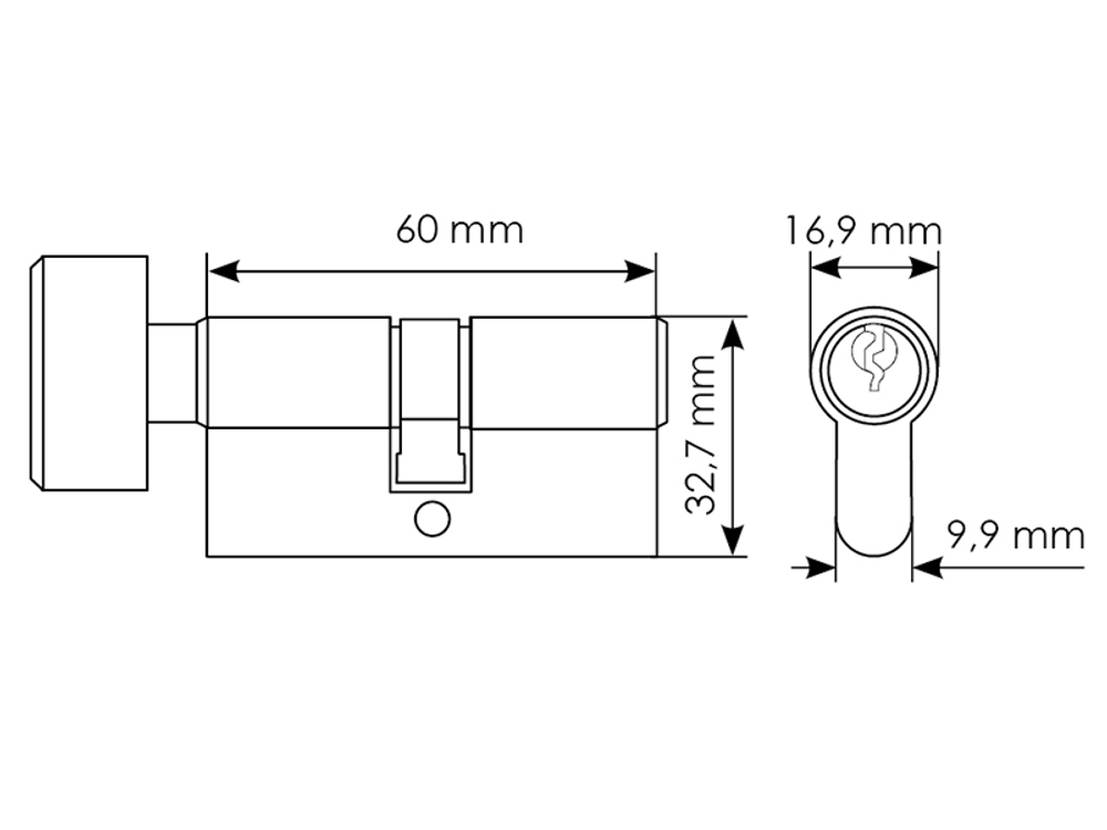 Цилиндровый механизм Morelli 60CK (30/30C)