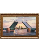 Картина маслом "Дворцовый мост" Гафиатуллин