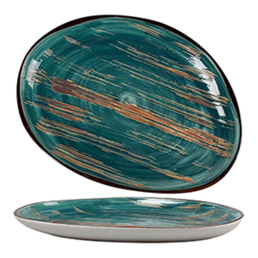 Блюдо овальное 33*24 см h2,7 см   Dark Green P.L. Proff Cuisine [1]