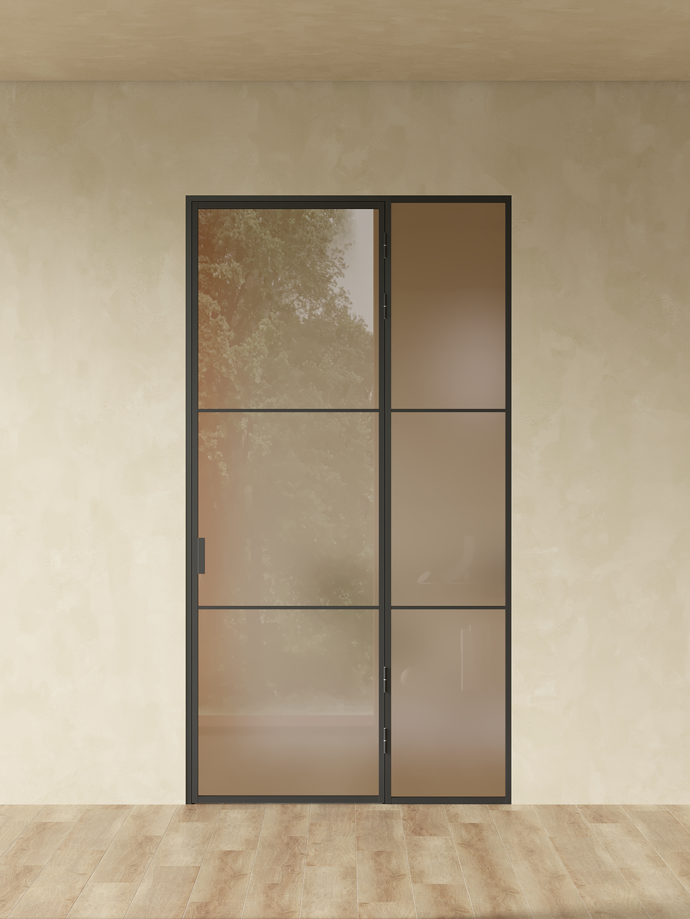 Распашная алюминиевая перегородка Minoli 6