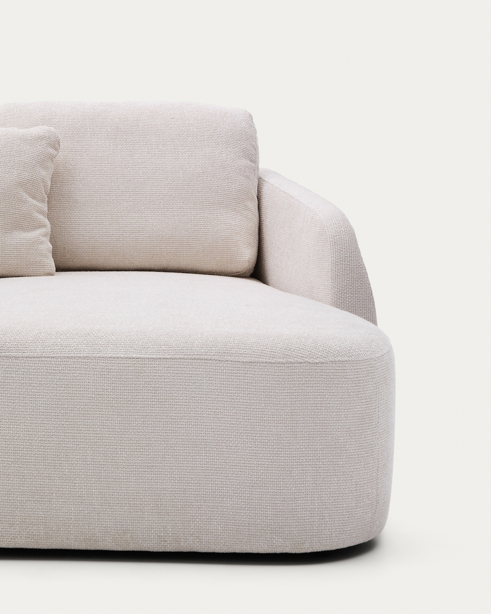 Laira 3-местный диван-кровать из шенилла с шезлонгом справа цвет экрю 246 см