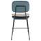 Стул полубарный pea, велюр, сине-зеленый/бежевый