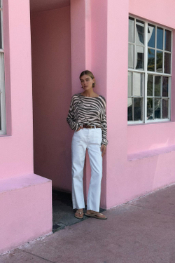 ZARA СВИТЕР ИЗ ТОНКОГО ТРИКОТАЖА, ЗЕБРА