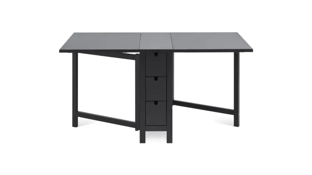 Кухонный стол складной -  аналог IKEA NORDEN/НОРДЕН/МЫРПОМ/ ИКЕА, 26/87/148x80см, черный