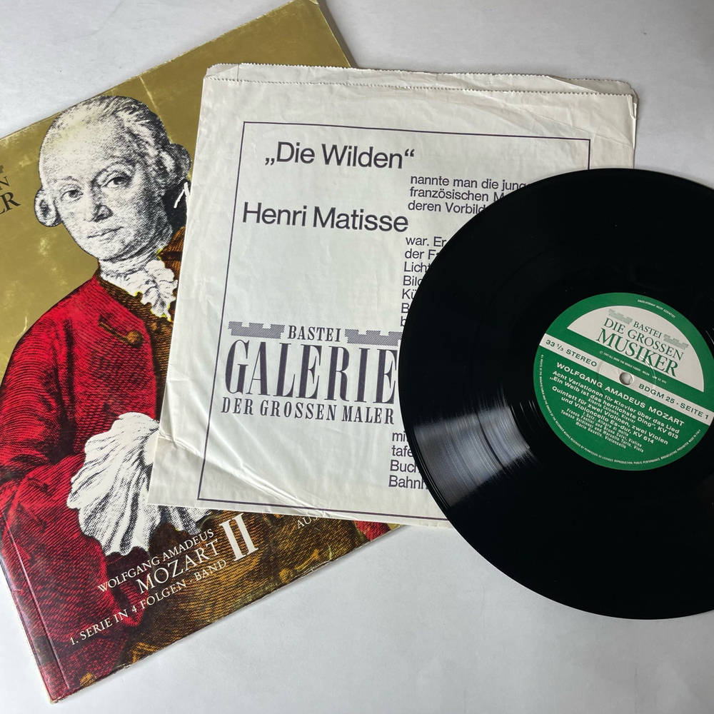 Винтажная виниловая пластинка LP W. A. Mozart В. А. Моцарт, 1. Serie In 4 Folgen Band II (Германия 1968) 10 дюймов