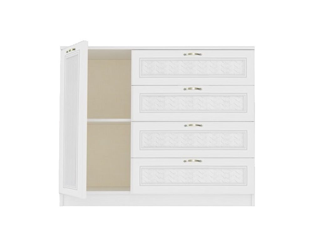 Комод одностворчатый с 4 ящиками "Александрия" СА-04 (бодега светлая)