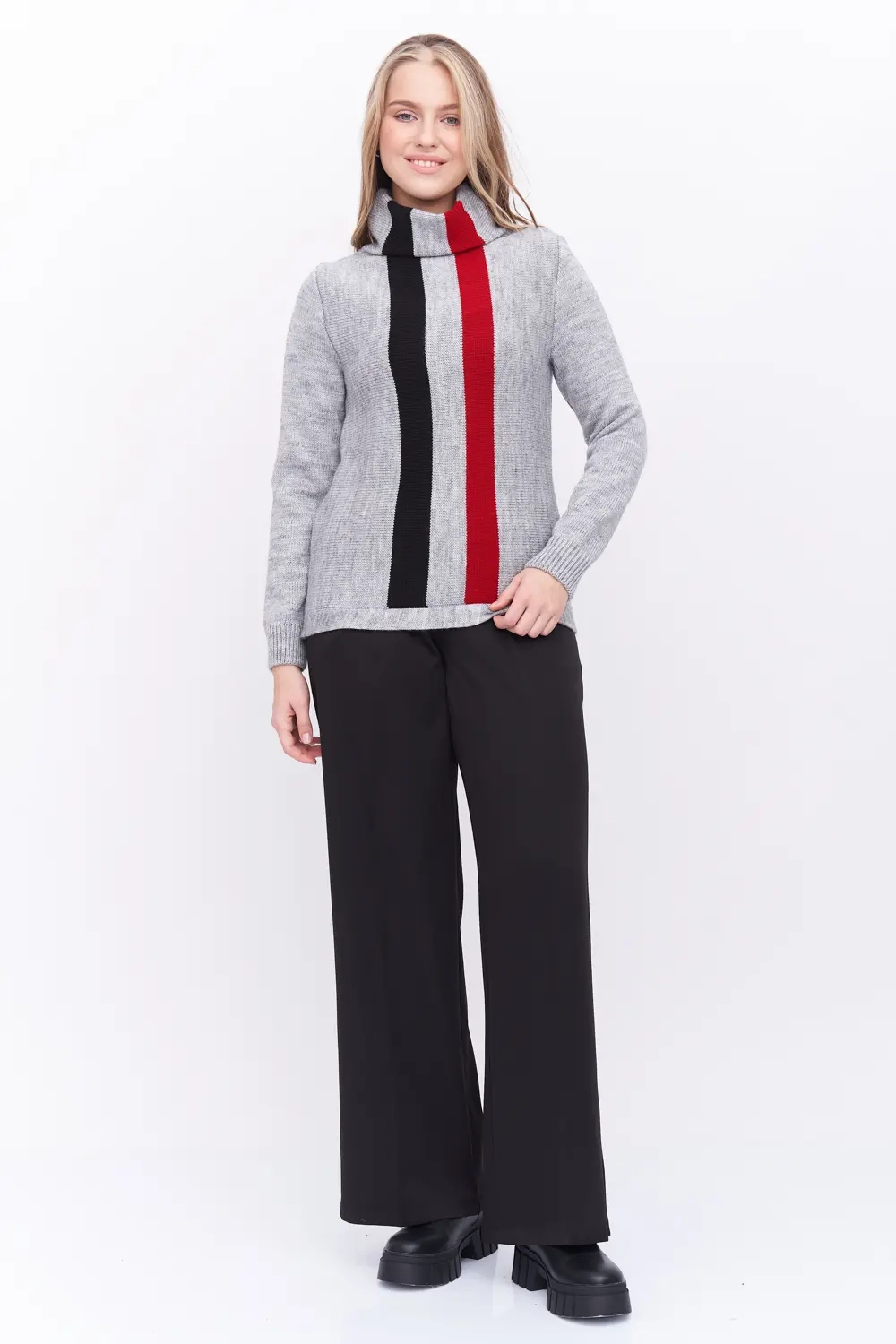 Джемпер 351973/серый микс